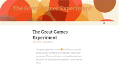 Desktop Screenshot of greatgamesexperiment.com